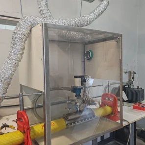 Испытание на газопроницаемость образца полноразмерной трубы ГПАТ\ЖПАТ